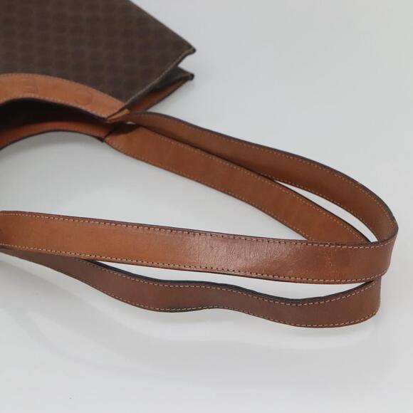CELINE Macadam Canvas Tote Bag Pvc Leather Brown Gold - Picture 7 of 13